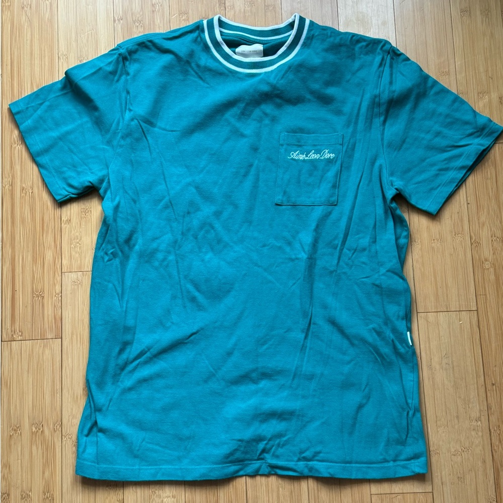 Aime Leon Dore striped collar short sleeve tee “parasailing”